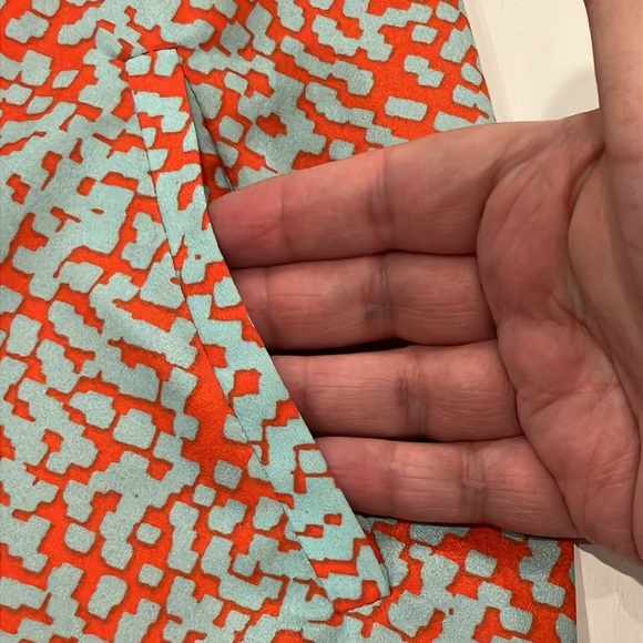 WAYF | Dress w/ Coral & Blue Pattern - Picture 8 of 14